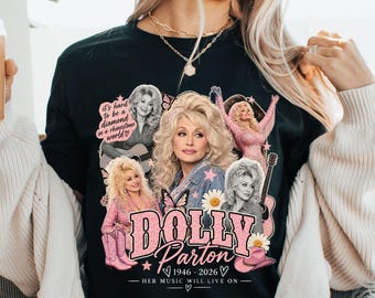 Camiseta conmemorativa de Dolly Parton, camiseta tributo "Forever A Legend", regalo de recuerdo de la música country, camiseta para fans en memoria de Dolly Parton.