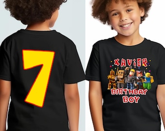 Personalized Birthday Shirt, Game Lover T-Shirt: Family Birthday Party Tee, Matching Tee