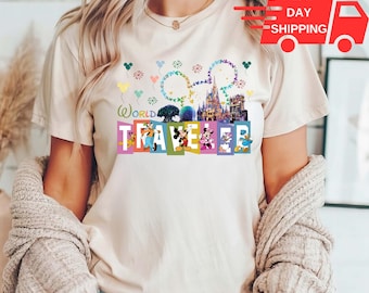 Custom Family World Traveler Shirt, Disney Family Vacation Shirt, Disney World Traveler T-Shirt, Disney World Trip Shirt, Disney Trip Shirt