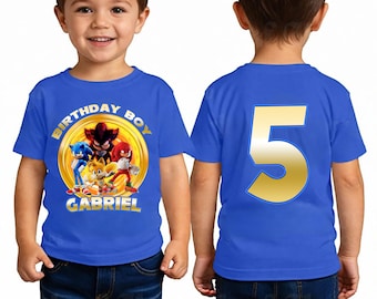 Personalized Sonic Birthday Shirt: Family Matching Party Tee