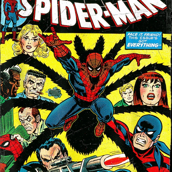 The Amazing Spiderman Comics PNG,Instant Download,Spiderman Png,Digital Comics Poster Download,Vintage Comic Book Covers Posters Wall Decor