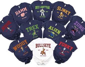 Family Matching Toy Story Character Shirt,Toy Story Birthday Shirt,Disney World Tee,Disney Family Shirts, Woody,Buzz,Zurg,Rex,Slinky,Jessie