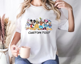 Custom Watercolor Disney Family Trip Shirt, Family Trip Tank Top, Personalized Family Trip 2026 Shirt, Disney Family Vacation Sweatshirt