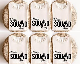 Personalized Disney Squad T-Shirt, Mickey and Friends Shirts,Family Trip Matching Tee, Castle Tees