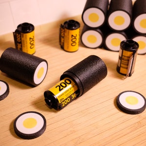 Sushi 35mm Film Camera Canister (Yellow Tamaga) | Unique Retro Decor | Photography Lover Gift | Analog Film Storage