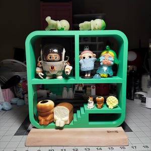 Art Toy Display Frame for Smiski - 3D Printed Green Square Home for Collectible Toys