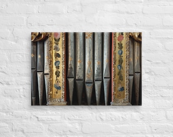 Italian Pipe Organ Canvas – Vintage Wall Art for Classical Music & Church Decor