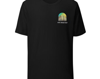 Eco-Friendly Organist T-Shirt – PipeOrganMap Logo Shirt for Music Fans