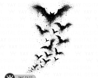 Bat PNG, Distressed Halloween Shirt Design, Fall Festival Png, Sublimation File