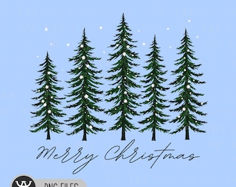 Merry Christmas PNG, Christmas Tree (Digital Download), Holiday Gifts
