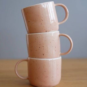 Handmade stoneware mug ceramic mug medium handmade mug pottery mug stoneware mug tea cup coffee mug pink turquoise image 9