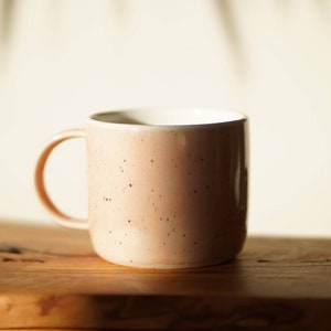 Handmade stoneware mug ceramic mug medium handmade mug pottery mug stoneware mug tea cup coffee mug pink turquoise image 6