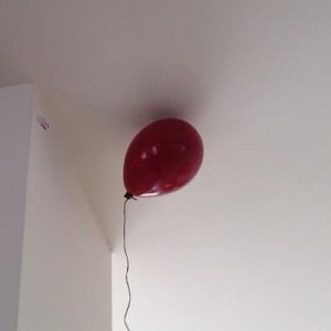 Ceiling Decor, Pop Art Sculpture, Red Ceramic Balloon, Ceiling Installation, Interior Design, Ceramic Wall Art Sculpture, Luxury Fine Art