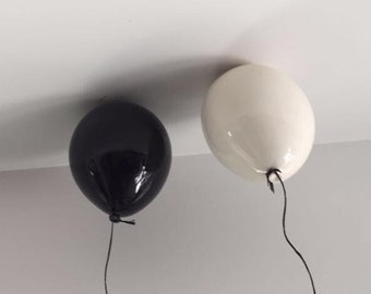 Ceiling Installation, Black Ceramic Balloon, Ceramic Wall Art, Ceiling Sculpture, Floating Balloon, Sculpture Wall Hanging, Fine Art