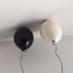 Ceiling Installation, Black Ceramic Balloon, Ceramic Wall Art, Ceiling Sculpture, Floating Balloon, Sculpture Wall Hanging, Fine Art