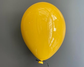 Eclectic Wall Hanging, Yellow Ceramic Balloon Sculpture, Pottery Wall Art, Nursery Room Decor, Modern Wall Sculpture, Contemporary Art