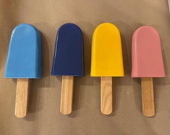 Nursery Ceramic Popsicle Wall Art, Popsicle Wall Hanging, Modern Pop Art Sculpture, Baby Room, Kitchen Wall Decor, Office Wall Hanging