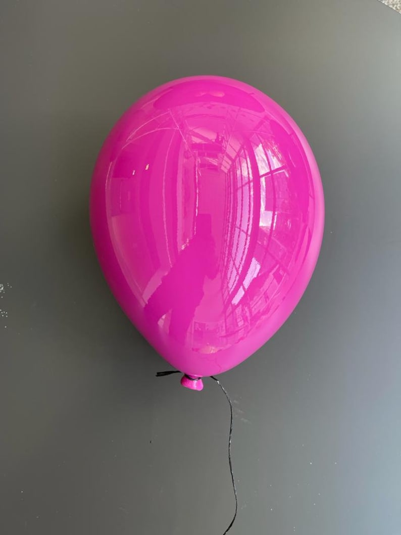 Pop Art Wall Art Magenta Ceramic Balloon Sculpture Eclectic Etsy