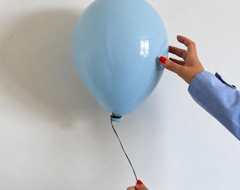 Sky Blue Ceramic Balloon Wall Art, Wall Sculpture, Interior Design, Modern Pop Art Sculpture, Living Room, Nursery Room Decor