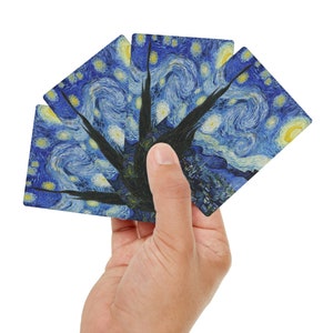 Impressionist Art, Famous Art Reproduction, Custom Poker Playing Cards, Vincent Van Gogh- The Starry Night