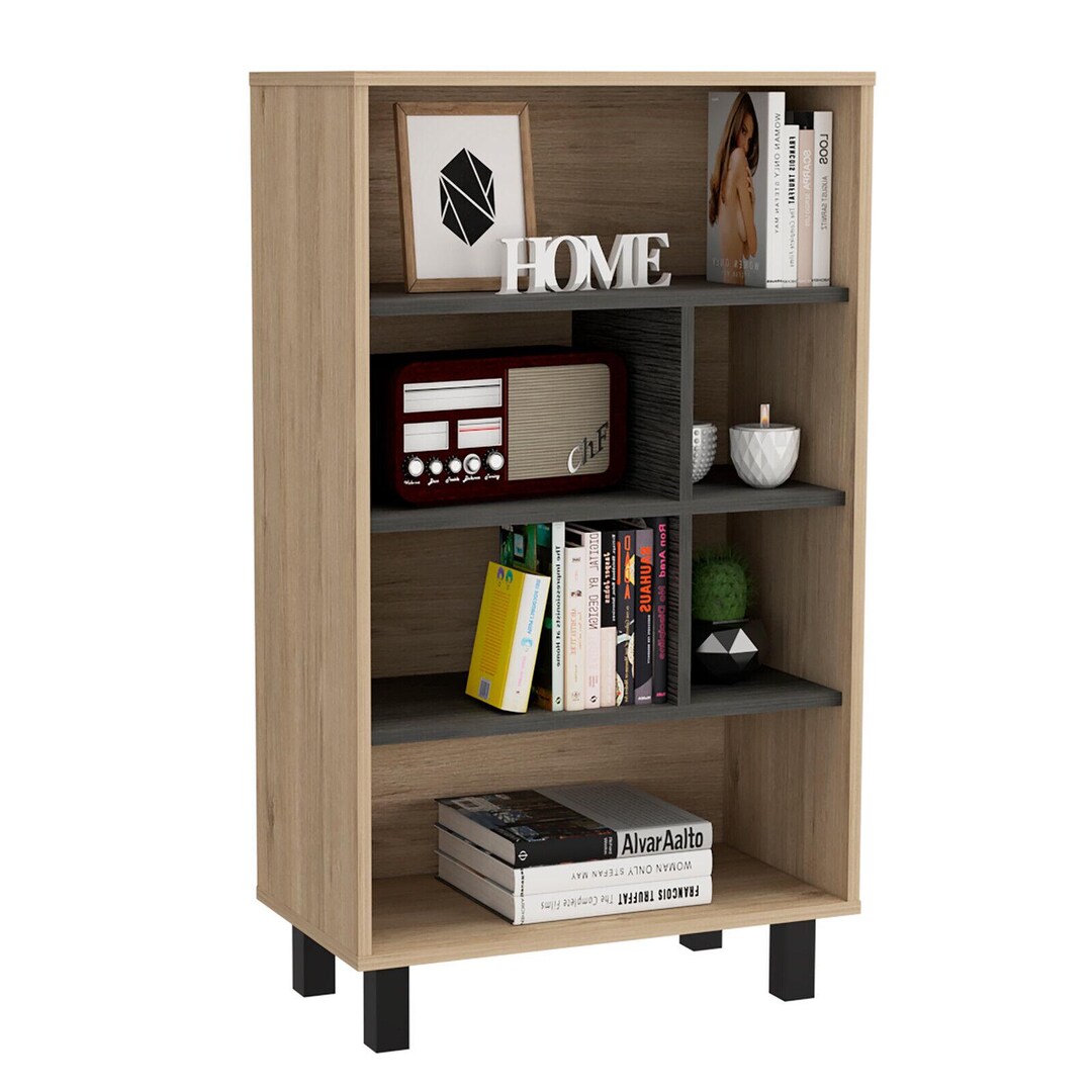 Small Bookcase Display Shelves DVD Storage Unit Living Room