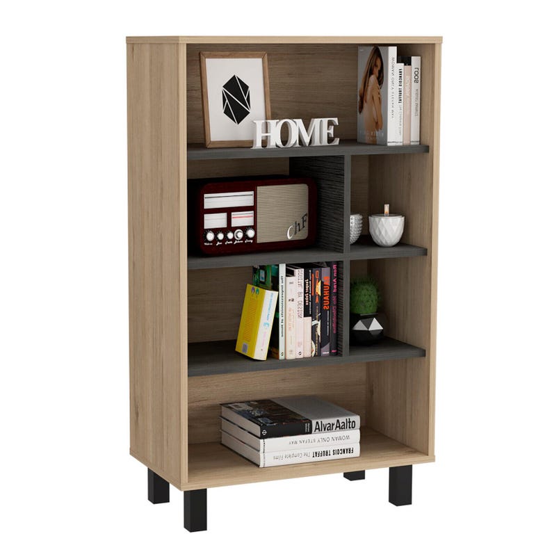 Small Bookcase Display Shelves DVD Storage Unit Living Room