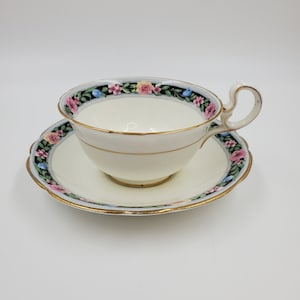 Rare Vintage Aynsley Bone China Teacup And Saucer Set