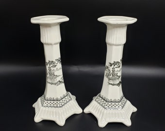 Vintage W. Adams And Son Candlestick Holders