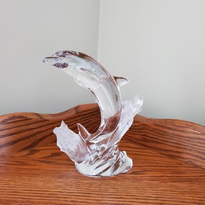 Vintage Lenox Crystal Glass Dolphin Sculptured Figurine