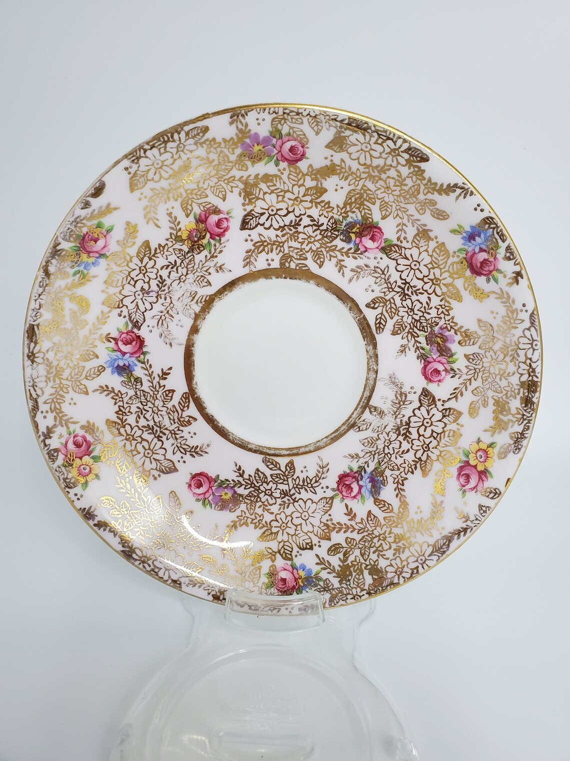 Colclough Pink and Gold Chintz Roses Floral Teacup and Saucer Set - Etsy