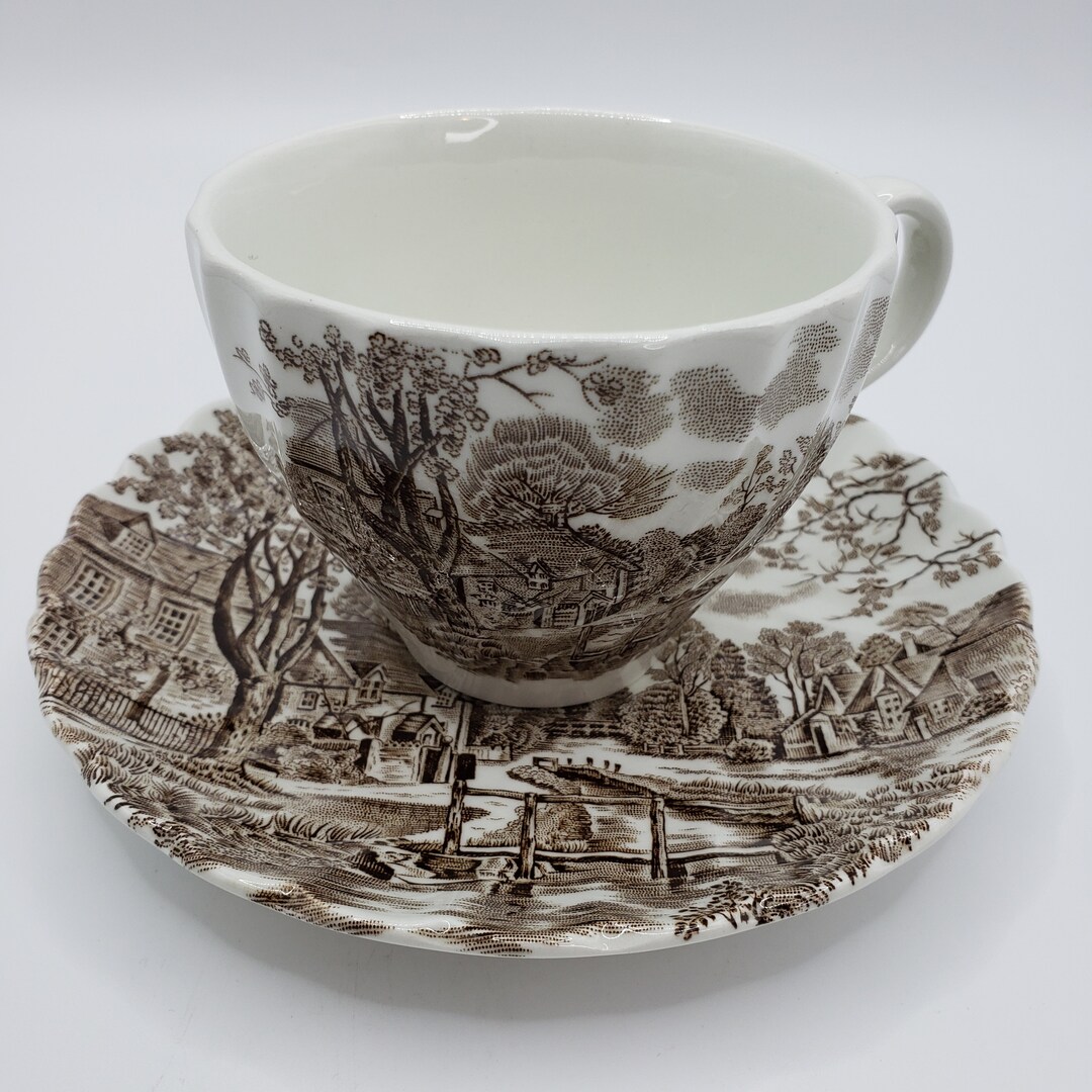 Johnson Brothers Cotswold Vintage Ironstone Teacup and Saucer Etsy