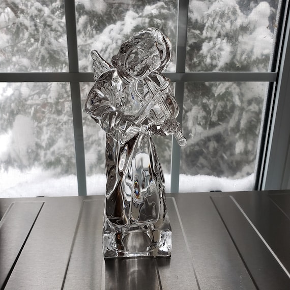 CRYSTAL BALL GALSIA MARKEZ ヴィンテージ　希少　激レア Mikasa Crystal Glass Herald Angel Playing the Violin
