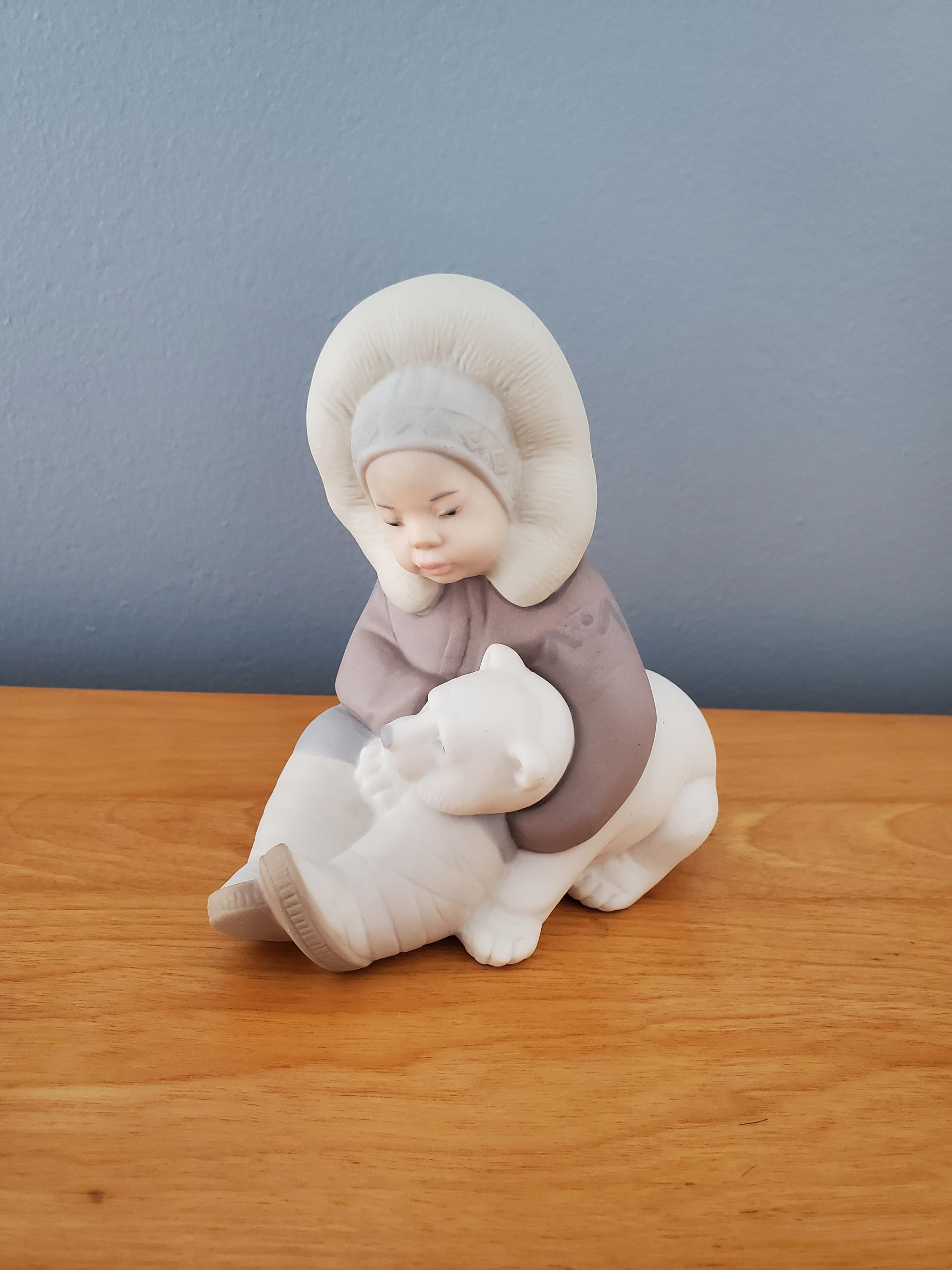 Lladro Polar Bear and Eskimo - Etsy