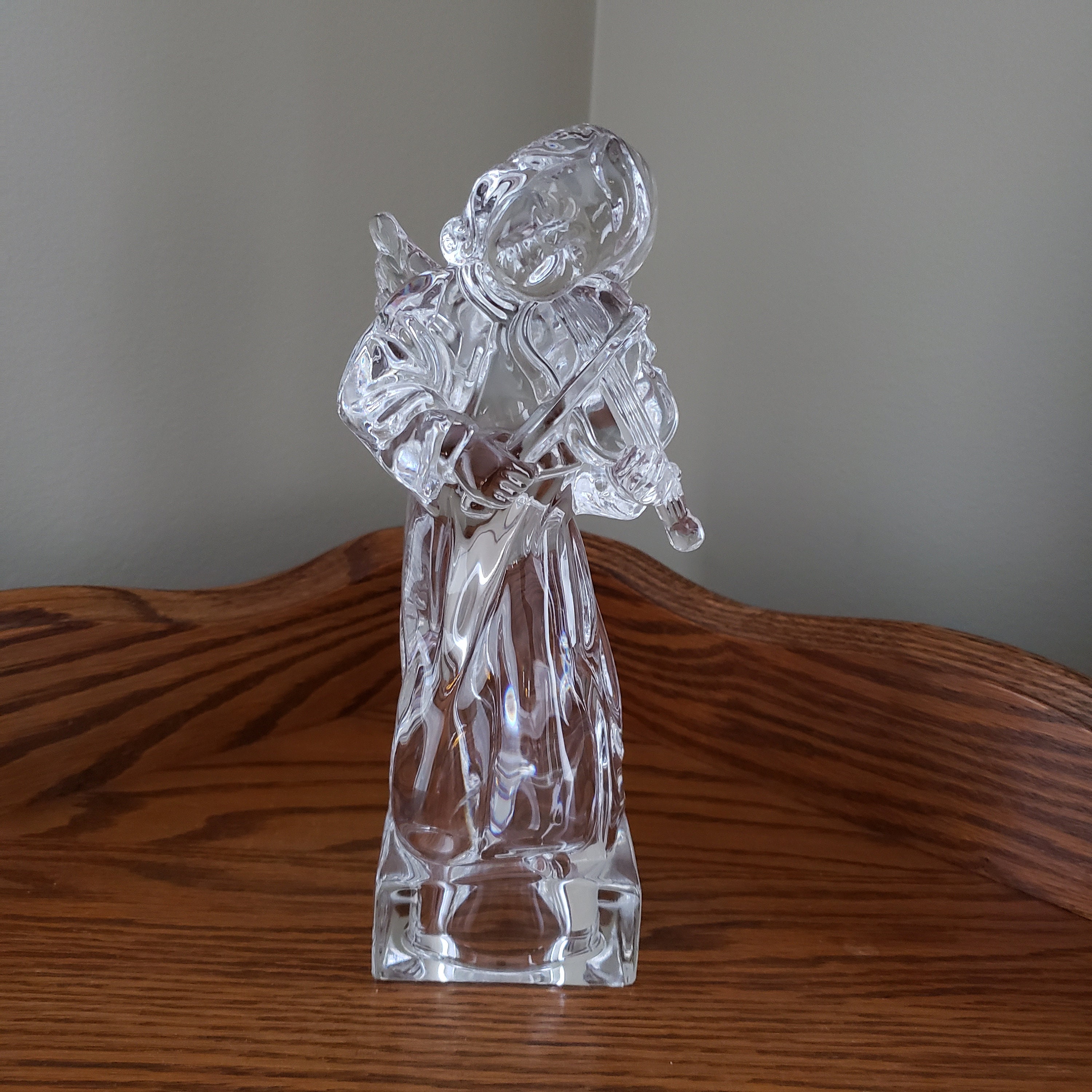 CRYSTAL BALL GALSIA MARKEZ ヴィンテージ　希少　激レア Mikasa Crystal Glass Herald Angel Playing the Violin