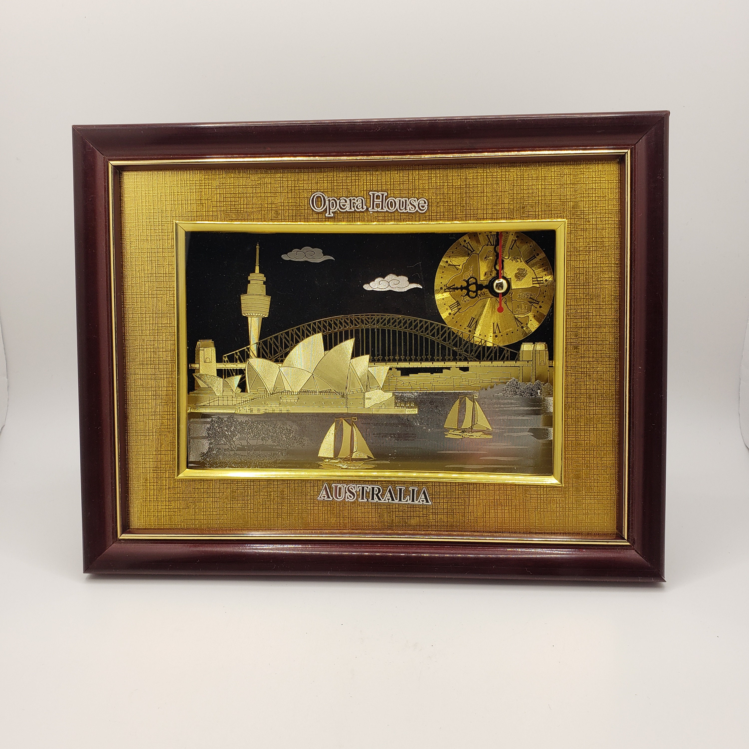 Framed Picture of the Sydney Australia Opera House With Clock - Etsy