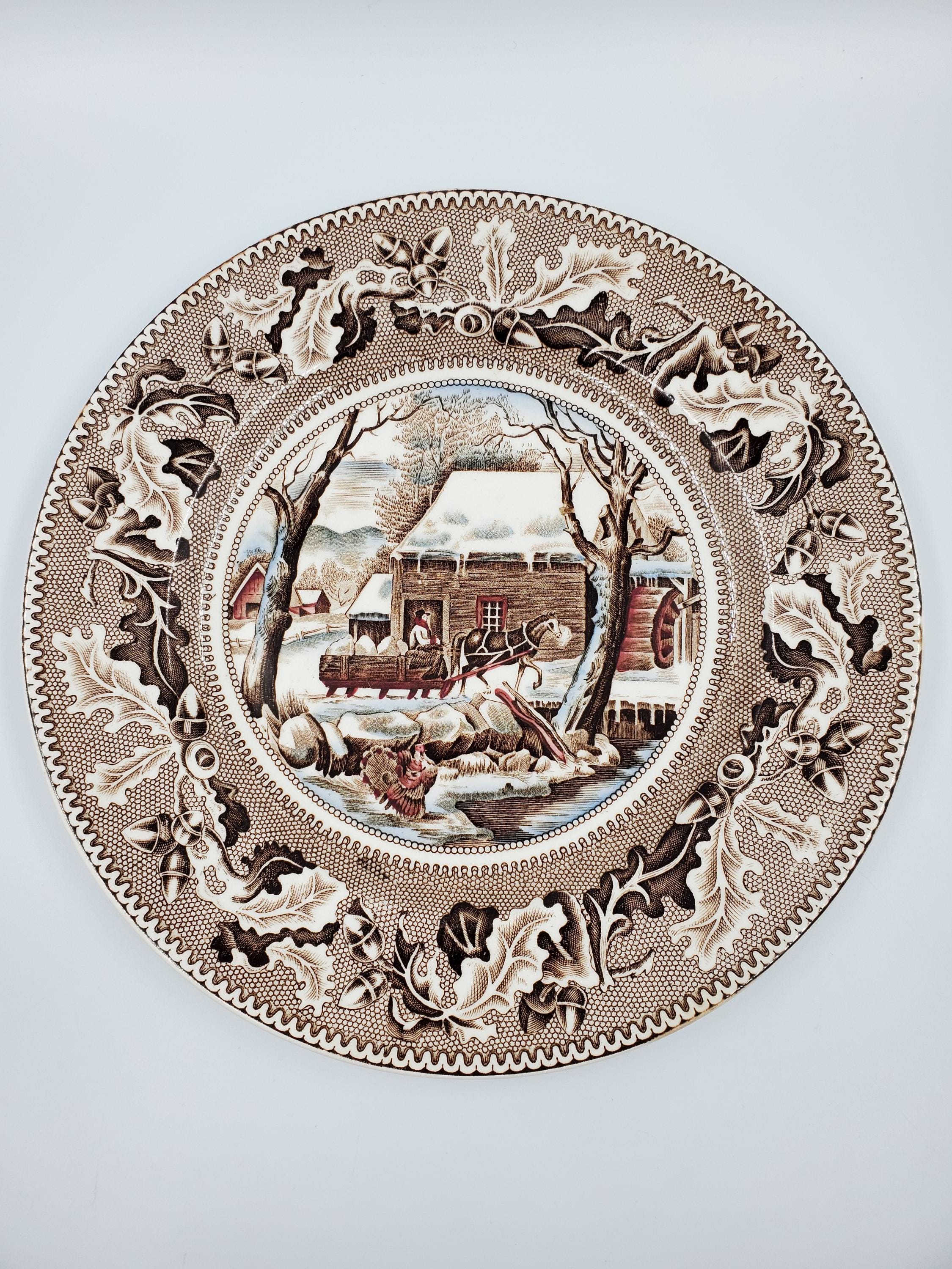 Johnson Brothers Thanksgiving Frozen up Dinner Plate - Etsy