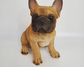 Vintage Hotant Realistic French Bull Dog Figurine