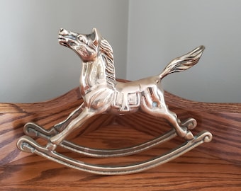 ヴィンテージ真鍮ロッキングホース彫刻 - Etsy 日本