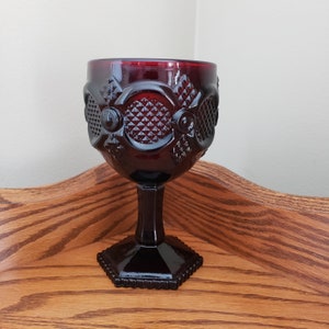 Avon Cape Cod 1876 Ruby Red Wine Goblet