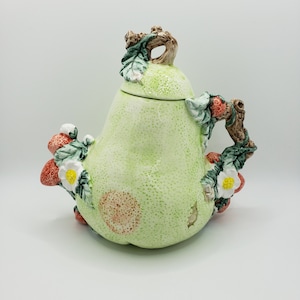 Heritage Mint Ltd. Collectable Ceramic Pear And Strawberries Teapot