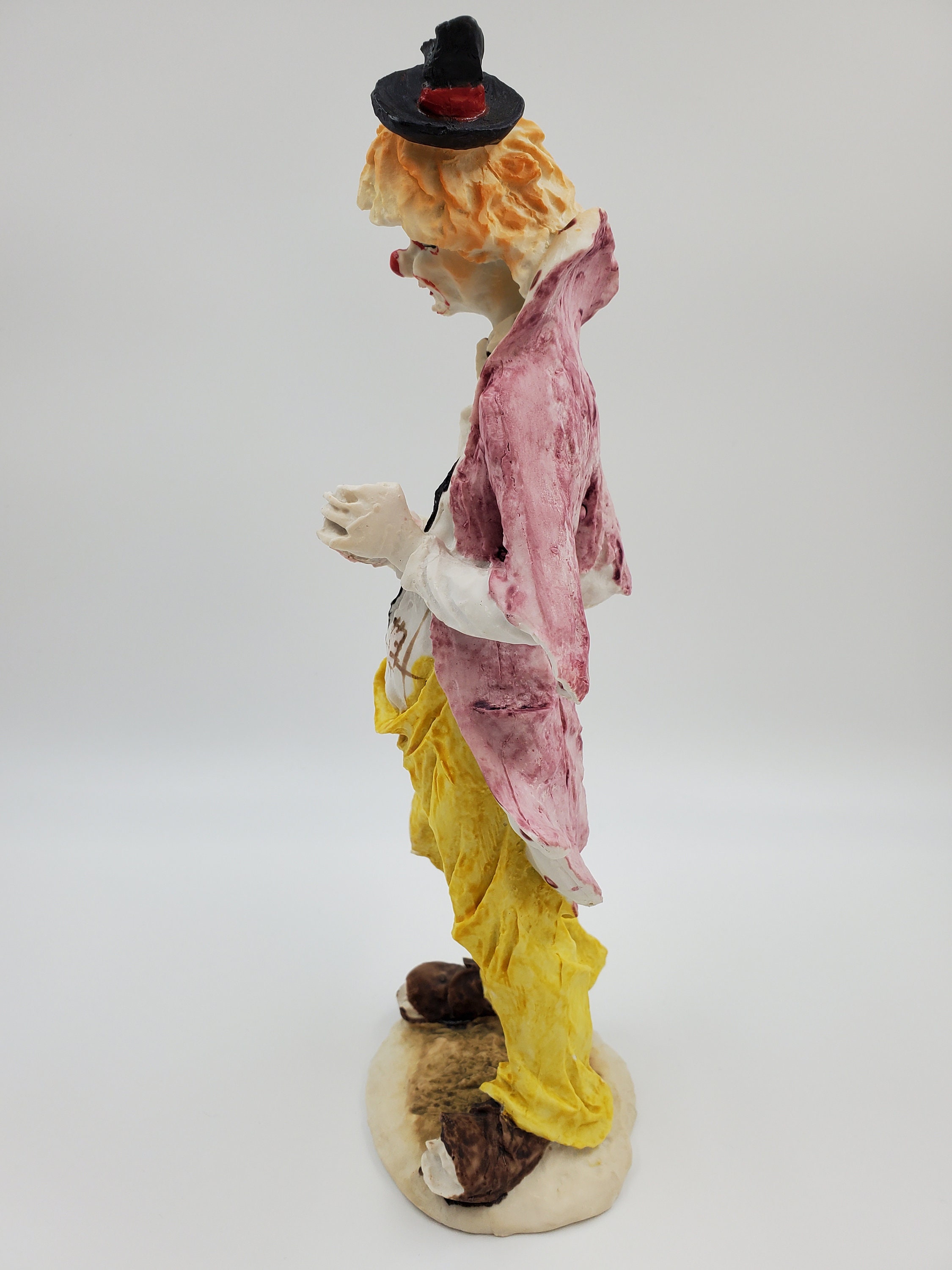 Vintage Ceramic Collectable Clown Playing the Squeeze Box