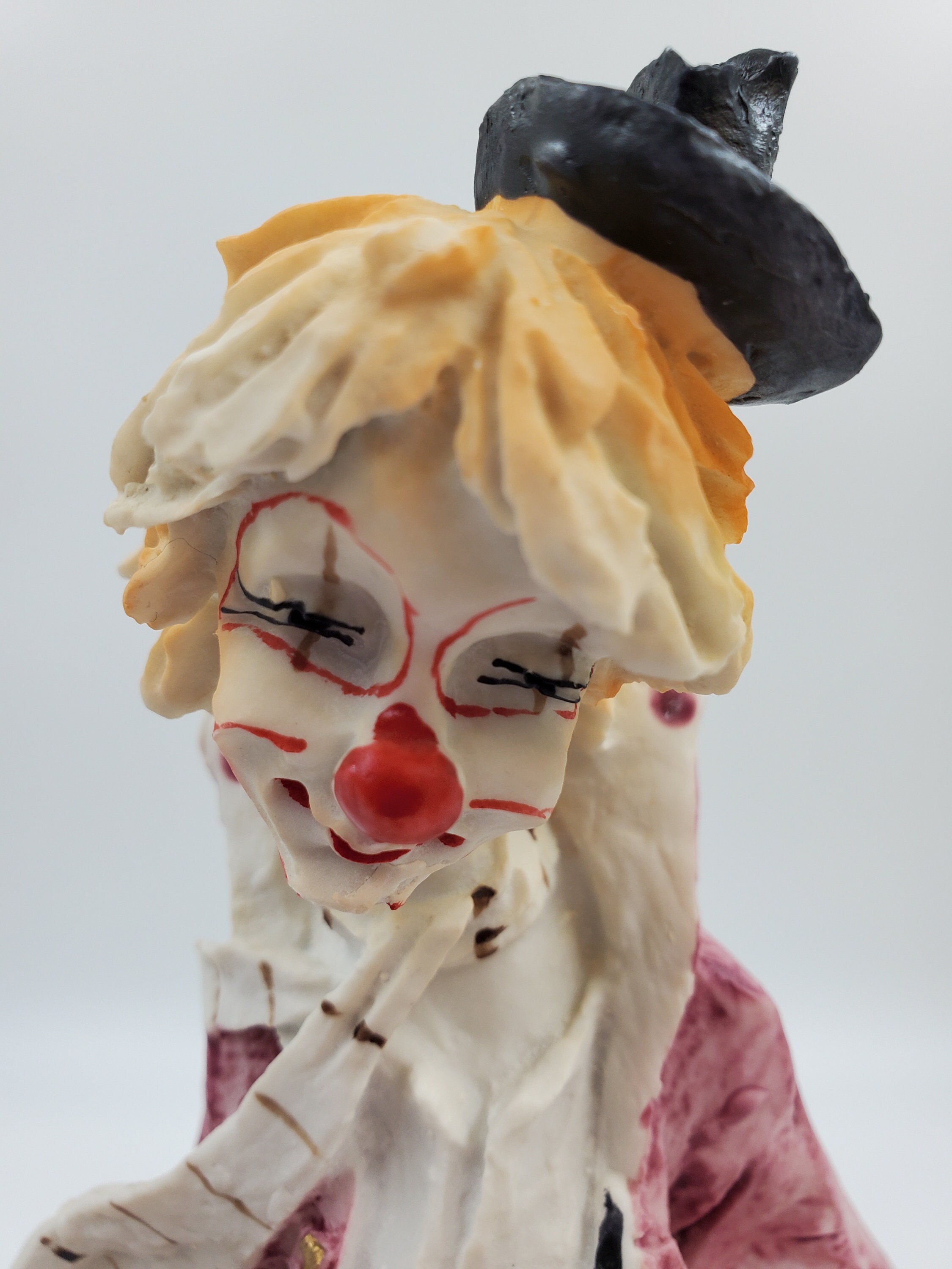Vintage Ceramic Collectable Clown Playing the Squeeze Box