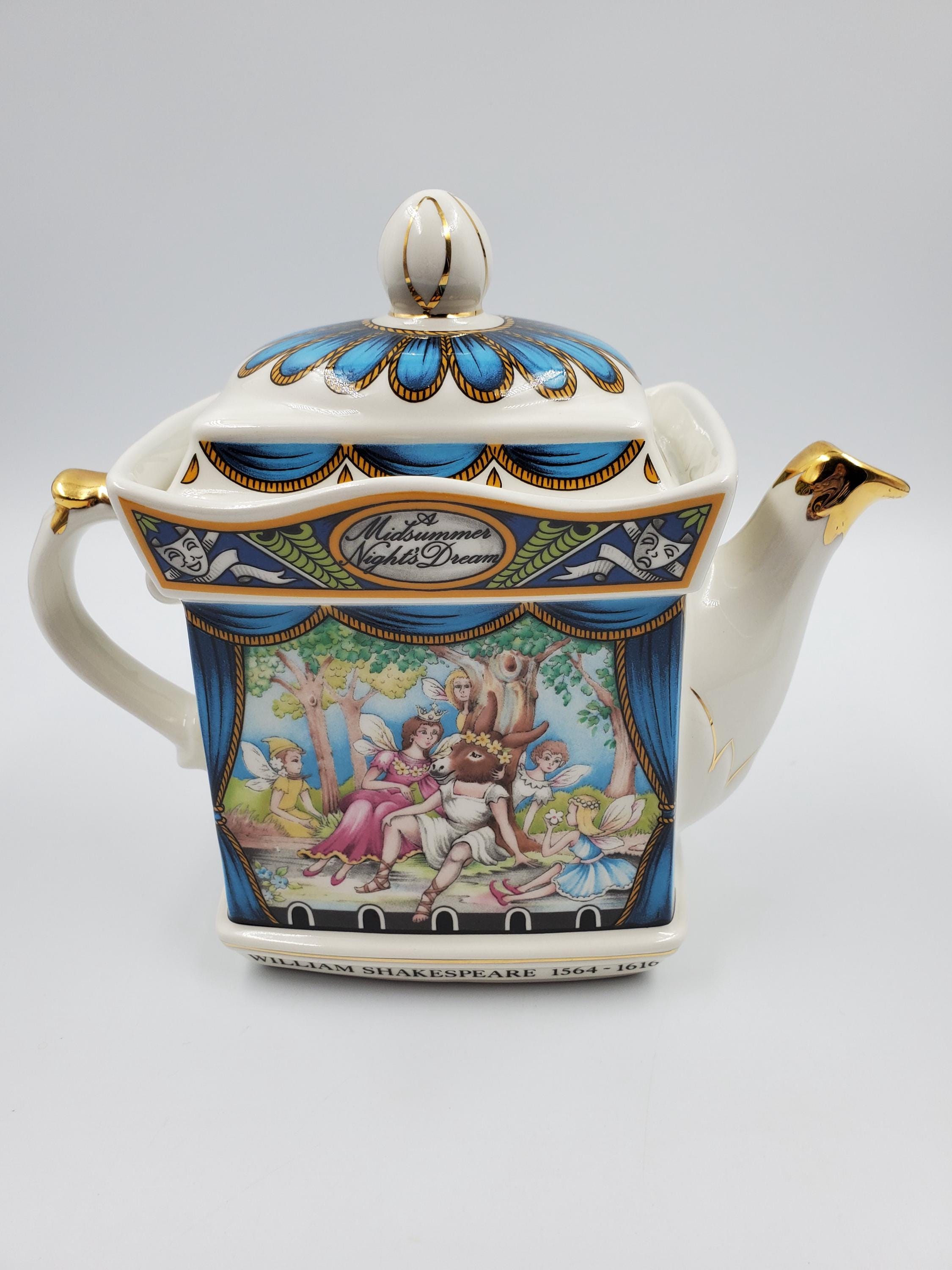 ミッドサマーナイトドリーム　ティーポット Vintage Sadler A Midsummer Nights Dream William Shakespeare Bone