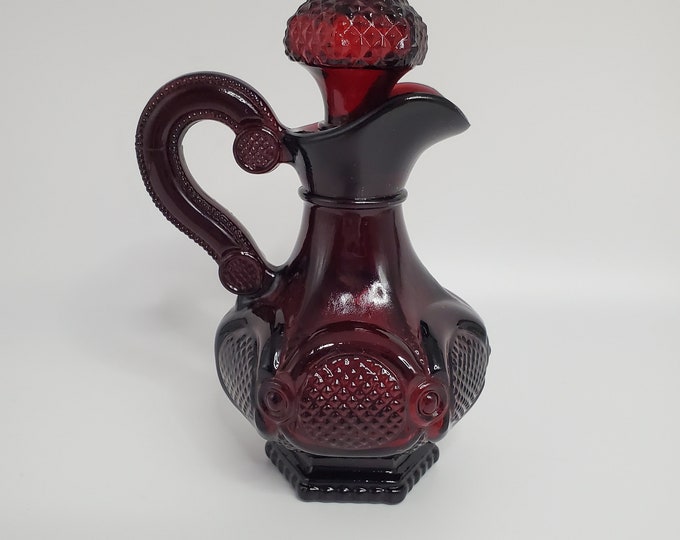 Vintage Avon Ruby Red Cape Cod Collection Cruet Pitcher Jug - Etsy