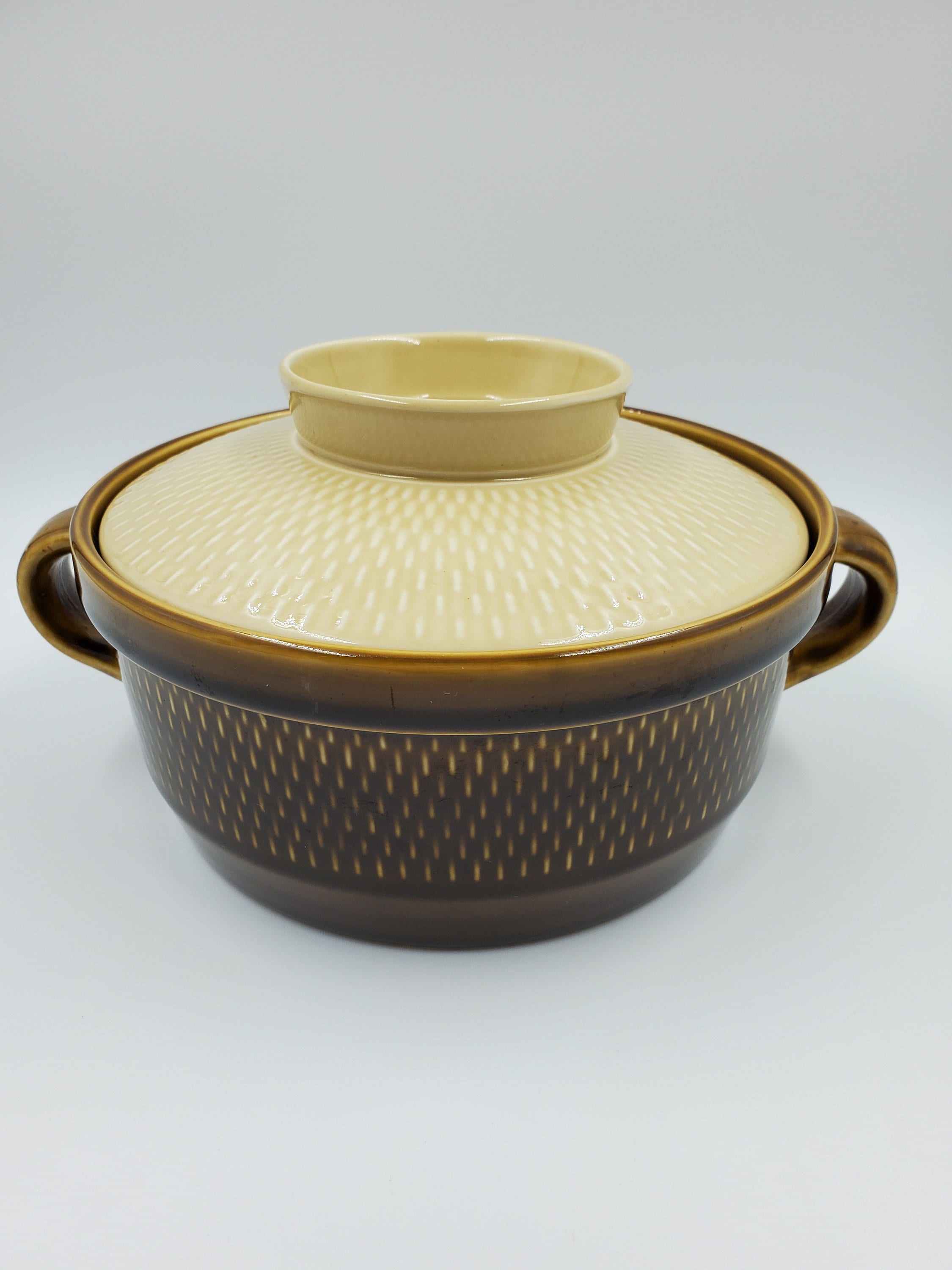 Vintage Stavangerflint Norway Brunette Casserole Dish With Lid