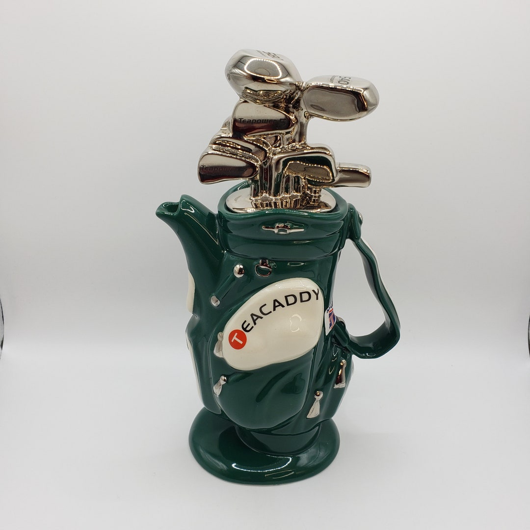Swineside Teapottery Teacaddy Golf Bag Teapot Etsy