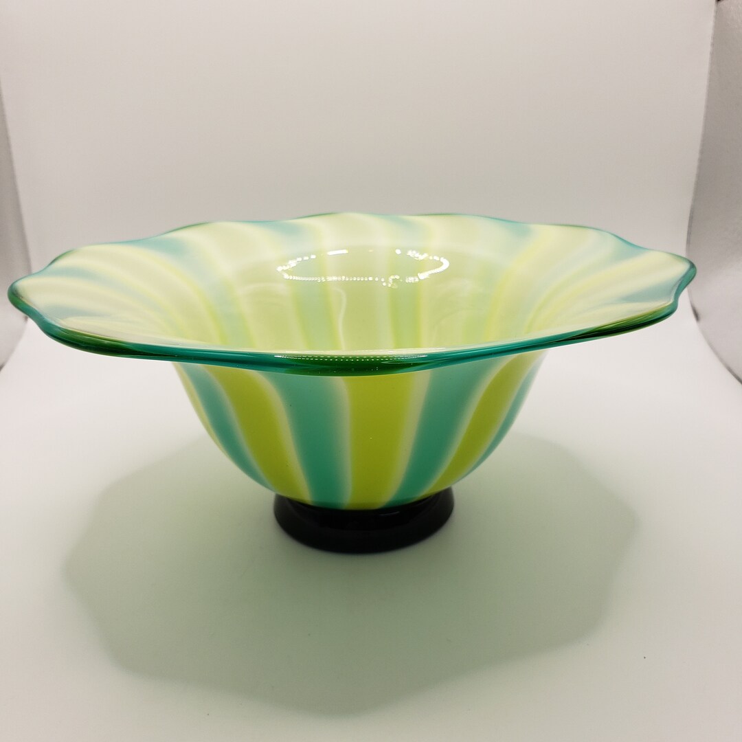 Rare Vintage Greenfield Village Signed Candy Dish Art Glass Etsy