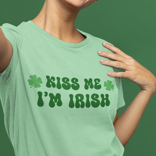 Kiss Me I'm Irish tshirt - St. Patrick's Day funny t-shirt svg png - Shamrock svg - Lucky SVG/PNG - Sublimination Print Download