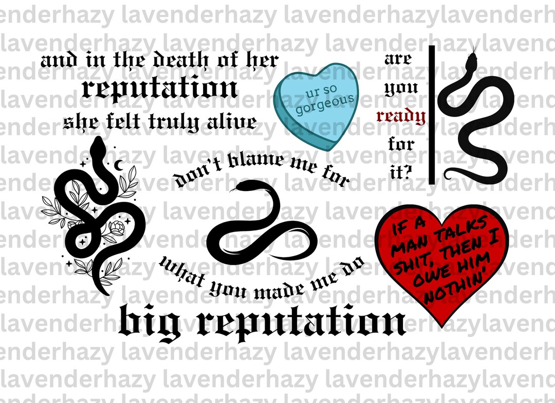Taylor Swift Reputation Album Bundle Taylor Swift Lyrics Svg Quote Png ...