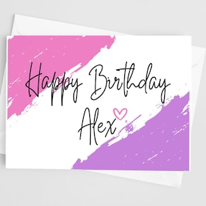 Personalized Birthday Card, Birthday Card, Customizable Birthday Card, Happy Birthday, Birthday Gift, Greeting Card, Personalized Birthday